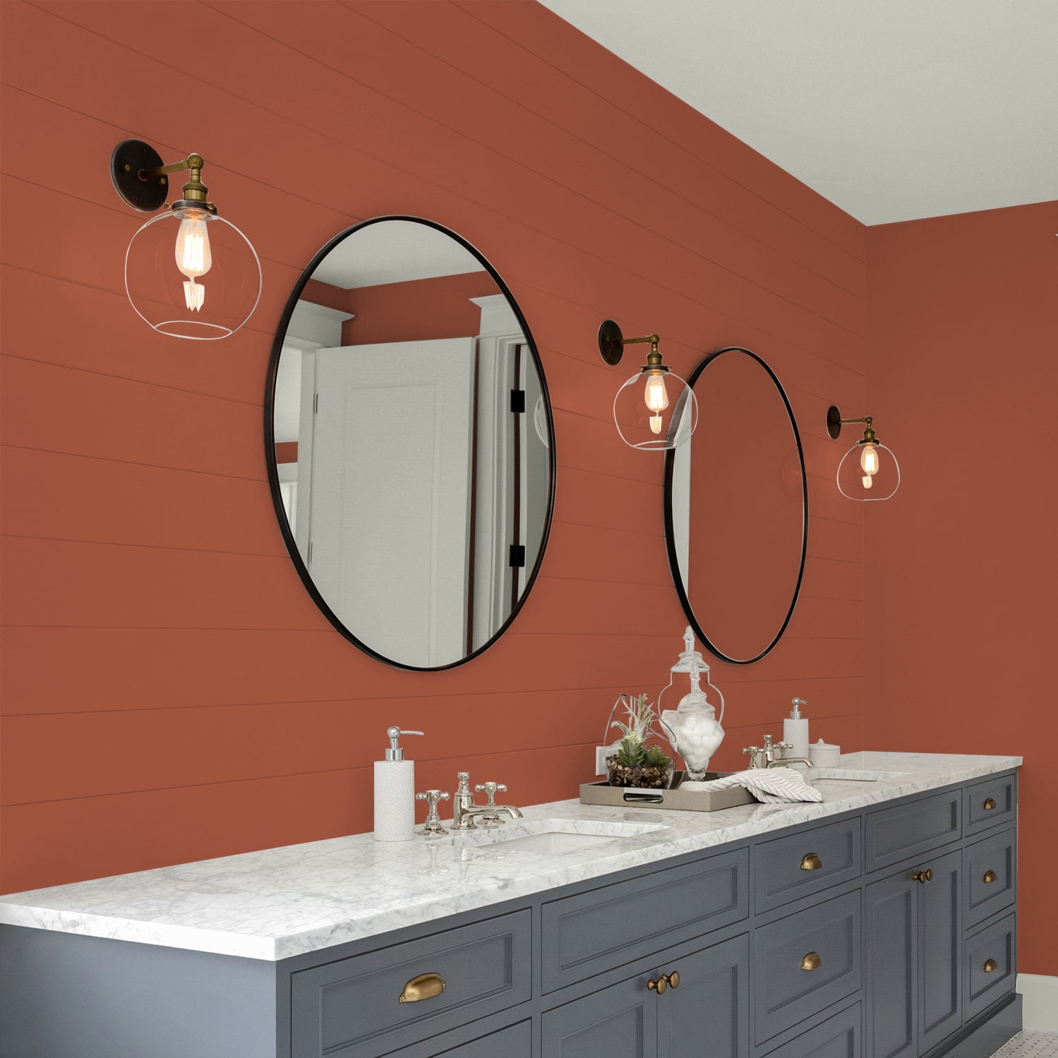 Glidden One Coat Interior Paint and Primer, Ancient Copper / Red, 1-Quart, Eggshell