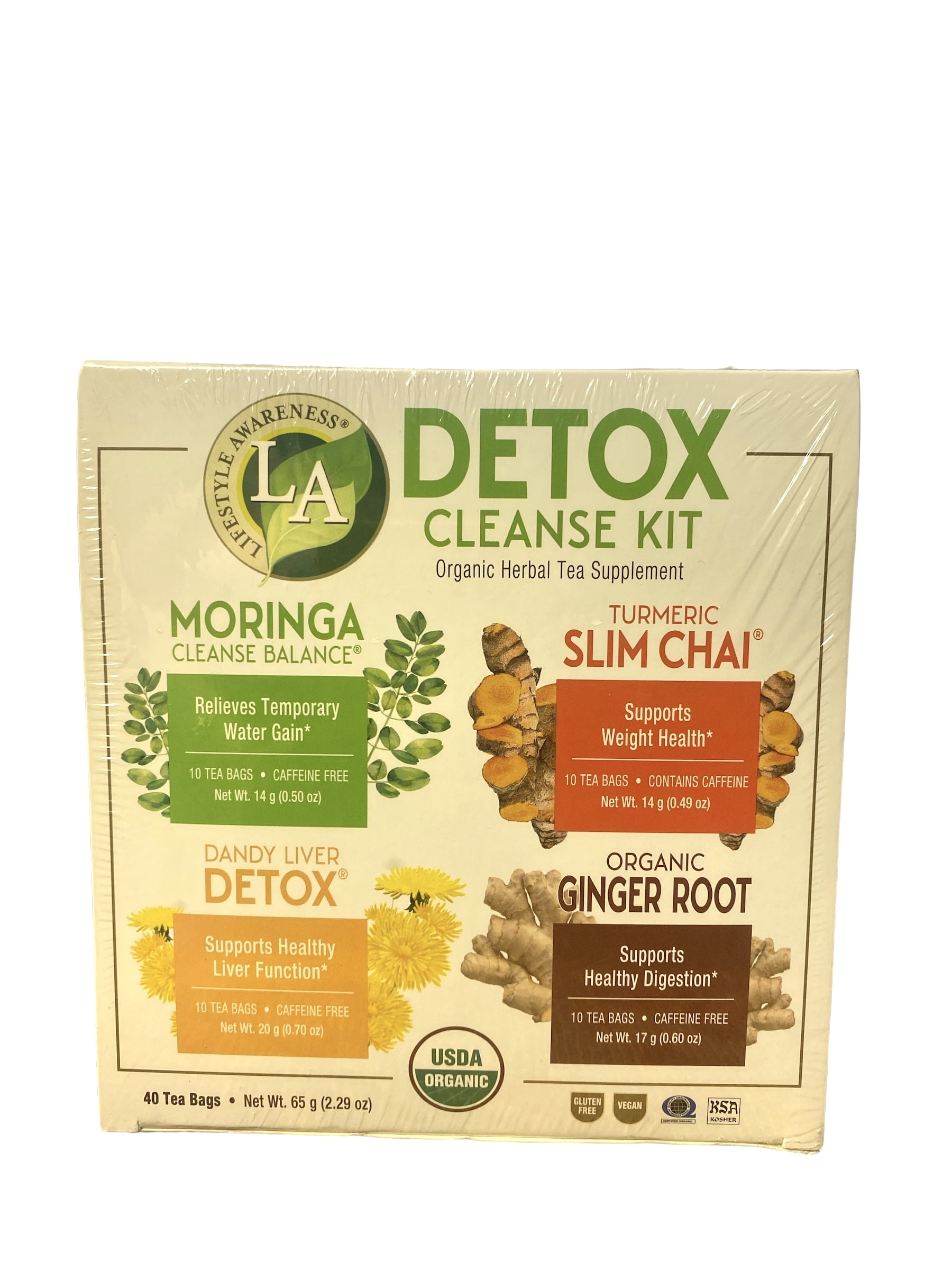 Lifestyle Awareness Detox Cleanse Kit, 40 Tea Bags, Organic Herbal