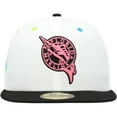 thumbnail image 2 of Men's New Era White Florida Marlins Cooperstown Collection Neon Eye 59FIFTY Fitted Hat, 2 of 6