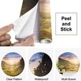 thumbnail image 4 of Peel and Stick Wallpaper Canvas Sunset tea plantation Malaysia Modern Art Wall Mural Decor Self Adhesive and Removable 69in x 98in, 4 of 6