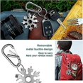 thumbnail image 5 of 2 Pcs Stainless Portable Steel Multi-tool, 18-in-1 Snowflakes Screwdriver, Hexagonal Spanner, Snowflake Keychain, 5 of 5