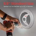 thumbnail image 3 of Altavoces marinos Pyle PLMR60 W, 6.5 pulgadas, 150 W, 2 vías, impermeables, blancos, 3 of 7