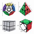 thumbnail image 2 of Speed Cube Set, Pyramid Mirror Skew Megaminx Cube Collection, Puzzles de juguete para niños y adultos Juego de 4 oso de fresa Electrónica, 2 of 3