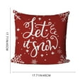 thumbnail image 3 of CaiYueKe Snowflakes Christmas Pillow Covers 18X18 Inch Xmas Snow Flakes Square Couch Pillow Cases Winter Holiday Decorative Throw Pillows Home Decor For Room Bedroom Sofa Couch Cushion, 3 of 7