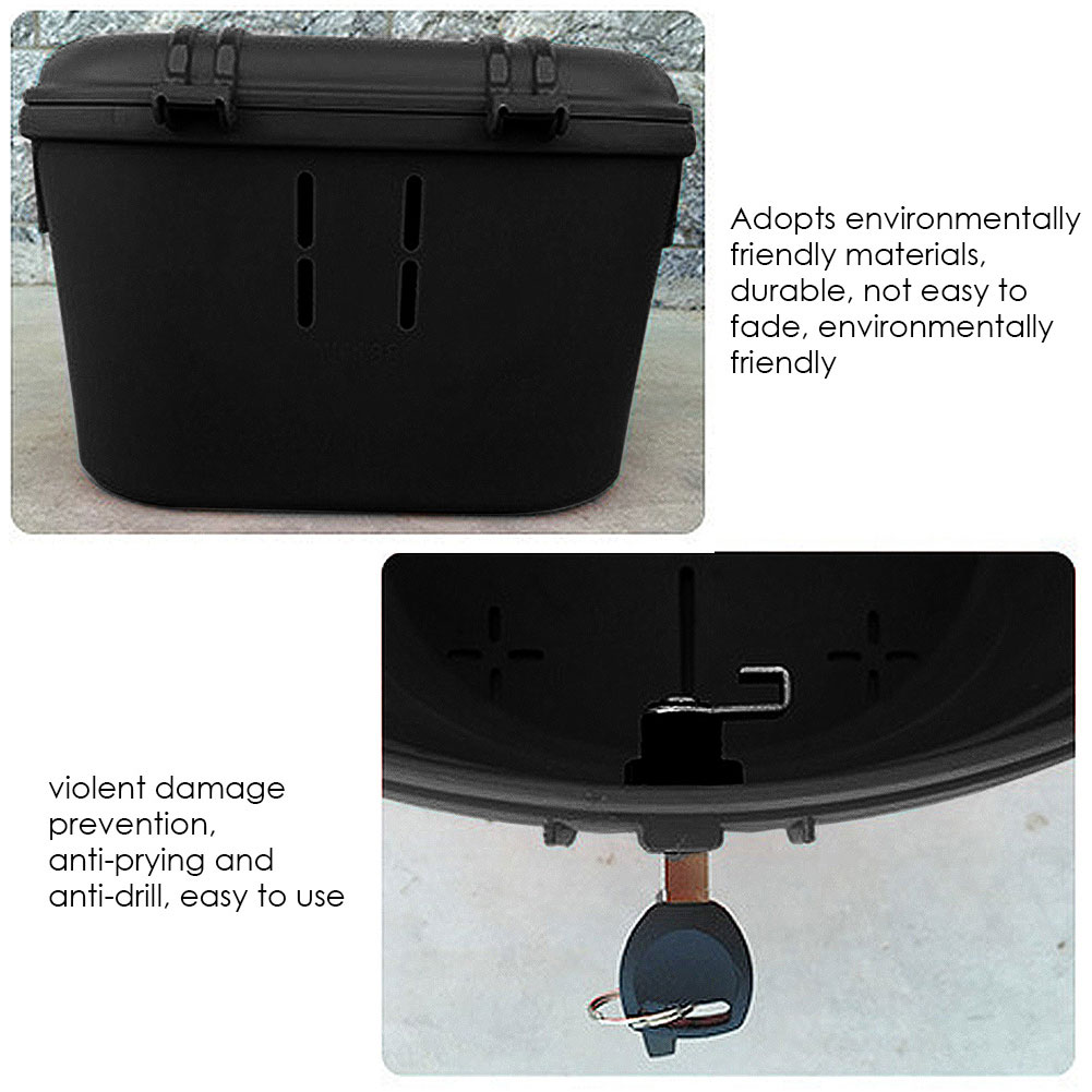 UDIYO Electric Bicycle Mountain Bike Front Hanging Plastic Storage Basket with Lock