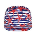 thumbnail image 2 of Gaeub Sea Stars Flat Bill Snapback Hats Baseball Caps with Adjustable for Running Workouts and Outdoor Activities, 2 of 9