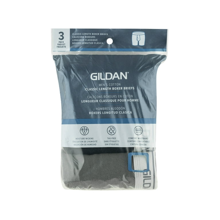 Gildan Men's Boxer Briefs, 3-Pack 