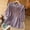 A_ Purple, variant on Women's Summer Retro Linen Blend Embroidered Blouse, Round Neck Short Sleeve Loose Relaxed Cropped Top Green M
