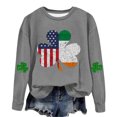 thumbnail image 3 of AherBiu Chandails de la Saint-Patrick pour Femmes, Col Rond, Manches Longues, Trèfle Imprimé, Molleton Léger Doublé, Vêtements de Printemps, 3 of 4