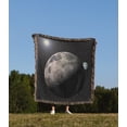 thumbnail image 2 of Moon Dance Solar System Scene Of Planet Earth And Moon Dancing In Space Orbit, Woven Blanket, 2 of 4