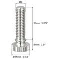 thumbnail image 2 of Knurled Thumb Screws, M6x20mm Brass Shoulder Bolts Grip Knobs Fasteners, Nickel Plated 10Pack, 2 of 5