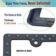 thumbnail image 3 of American Flag License Plate Frames- Patriotic USA Stars and Stripes Plastic Car Tag Holder Cover (Gloss on Matte Black) with Stainless Steel Screws, 3 of 5
