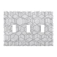 thumbnail image 2 of Dailycode Light Switch Plate Covers 2 Gang Wall Plate Plastics Outlet Covers for Kitchen Home Office Decor Line Hexagonal Texture, 2 of 8