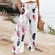 thumbnail image 1 of WILLBEST Pantalones Casuales para Mujer: Cómodos Pantalones Largos de Pierna Ancha con Cordón En La Cintura Alta para Uso Diario. Extra Grande, 1 of 3