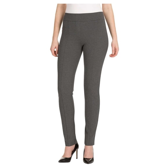 Hilary Radley Womens Size X-Small Sit at the Waist Narrow Leg Pants, Melange Grey