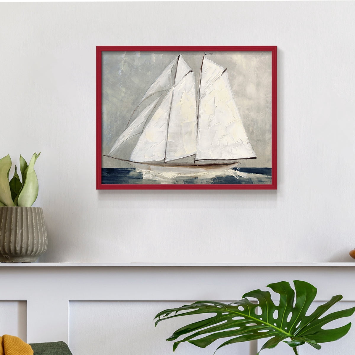 Setting Sail by Sally Swatland - Restickable Framed Giclée Print