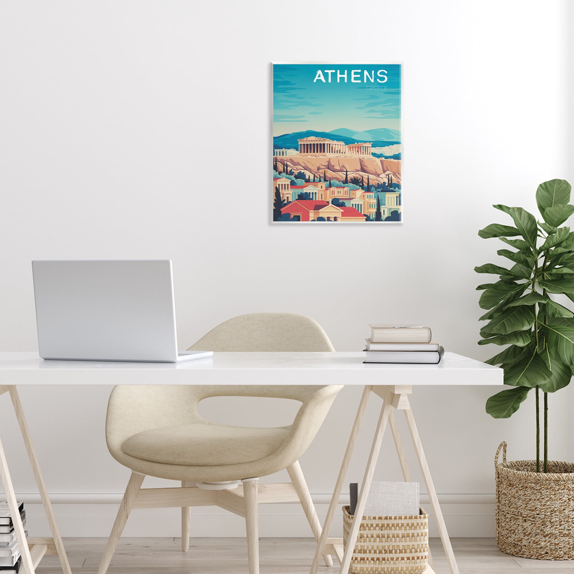 Stupell Industries Athens Topography Cityscape Wall Plaque Art, design by Andreas Magnusson