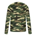 thumbnail image 3 of Tawop Mens Shirt Crew Neck Long Sleeve Graphic Flag Casual Camouflage L, 3 of 5