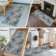 thumbnail image 6 of Navy Blue Grey Washable Runner Rugs 2'x6', Abstract Modern Boho Mottled Vintage Low Pile Throw Entryway Rug Non-Slip Sturdy Edge Binding Carpet for Indoor Bedside Entrance Bedside, 6 of 9