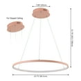 thumbnail image 5 of JONATHAN Y Brice 23.75" Modern Contemporary Metal Round Dimmable Integrated LED Pendant, Matte Pink, 5 of 8