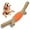 Orange - Maple Wood, variant on Dog Chew Toy for Aggressive Chewers, Tough Big Nylon & Rubber Teething Stick with Real Maple Wood Flavor for Large Medium Breed