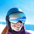 thumbnail image 4 of Gafas de snowboard para hombre y mujer, protección para jóvenes, antivaho en la parte superior de las gafas, gafas de nieve de invierno con lente esférica extraíble, 4 of 5