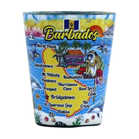 Barbados Scene In and Out Shot Glass