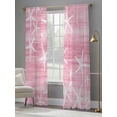 thumbnail image 3 of Pink Coastal Sheer Curtains 96 Inch Length 2 Panels Set, Summer Ocean Waves Ombre Sea Starfish Voile Window Treatment Semi Sheer Long Curtains Drapes for Bedroom/Living Room/Kitchen 52"x96"x2, 3 of 7