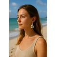 thumbnail image 3 of Vibrant Two-Tone Mother of Pearl Shell Rain Droplets Earrings, 3 of 9