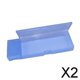 thumbnail image 1 of Paquete de 2-6 cajas de almacenamiento de plástico azul, estuche de papelería para aceite de acuarela 2 piezas, 1 of 10