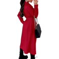 thumbnail image 2 of Niaviben Pea Coat for Women Warm Winter Coats for Women Long Wool Winter Coats for Women Winter Coat Women Winter Jackets Jacket for Women Winter Coat for Women Wine XL, 2 of 5