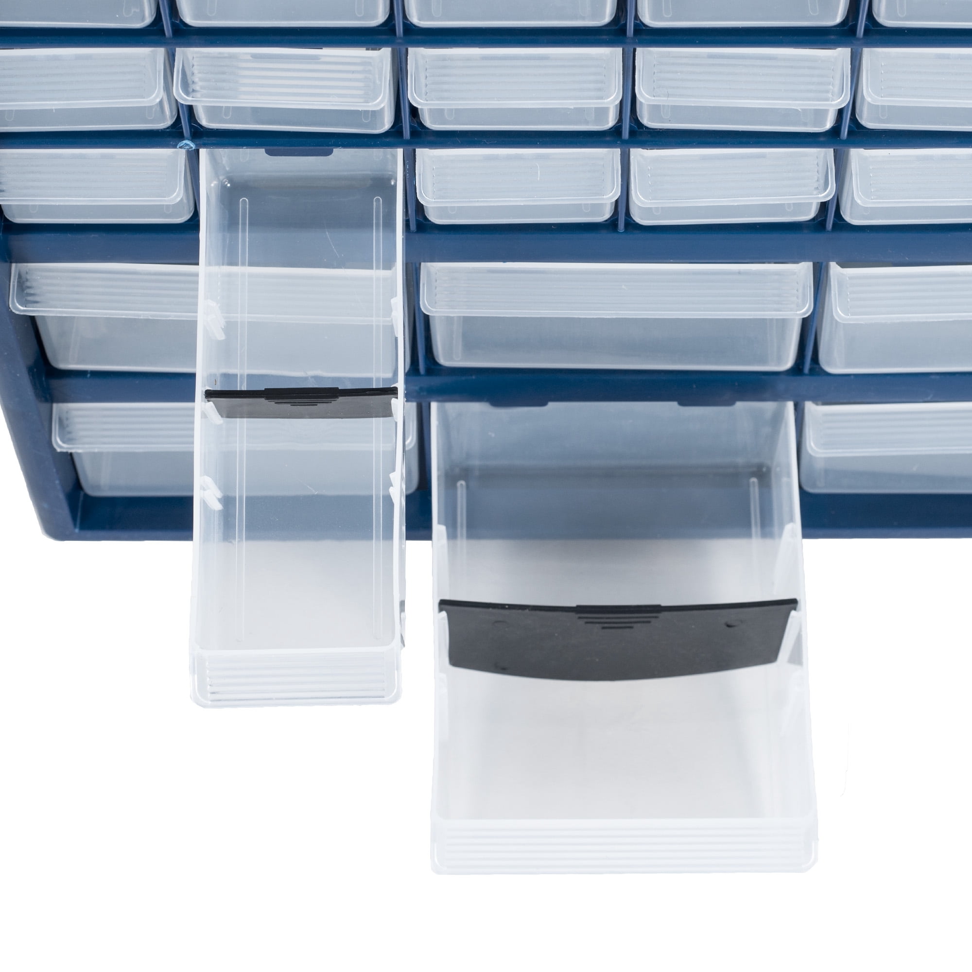 Stalwart Plastic Storage Drawers with 42 Compartments, Blue