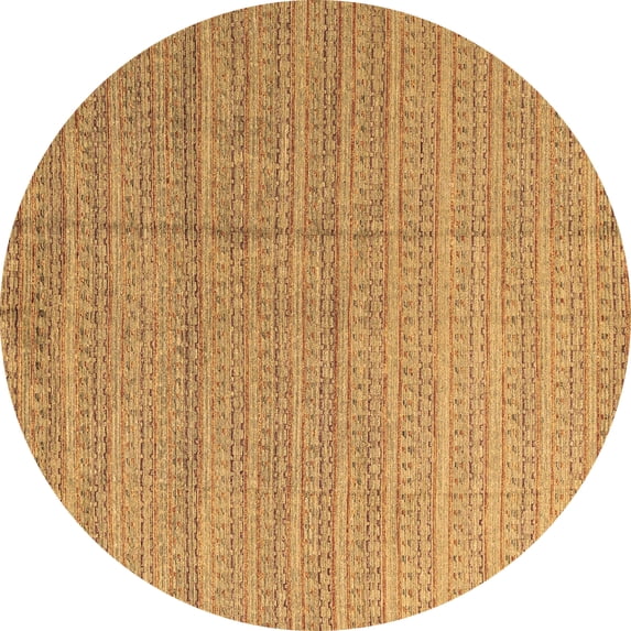 Ahgly Company Indoor Round Abstract Brown Modern Area Rugs, 8' Round