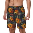 thumbnail image 2 of Xecao Sunflowers for Men's Swimming Trunks Swim Trunks Quick Dry Swim Shorts with Mesh Lining Funny Swimwear Bathing Suits, 2 of 9