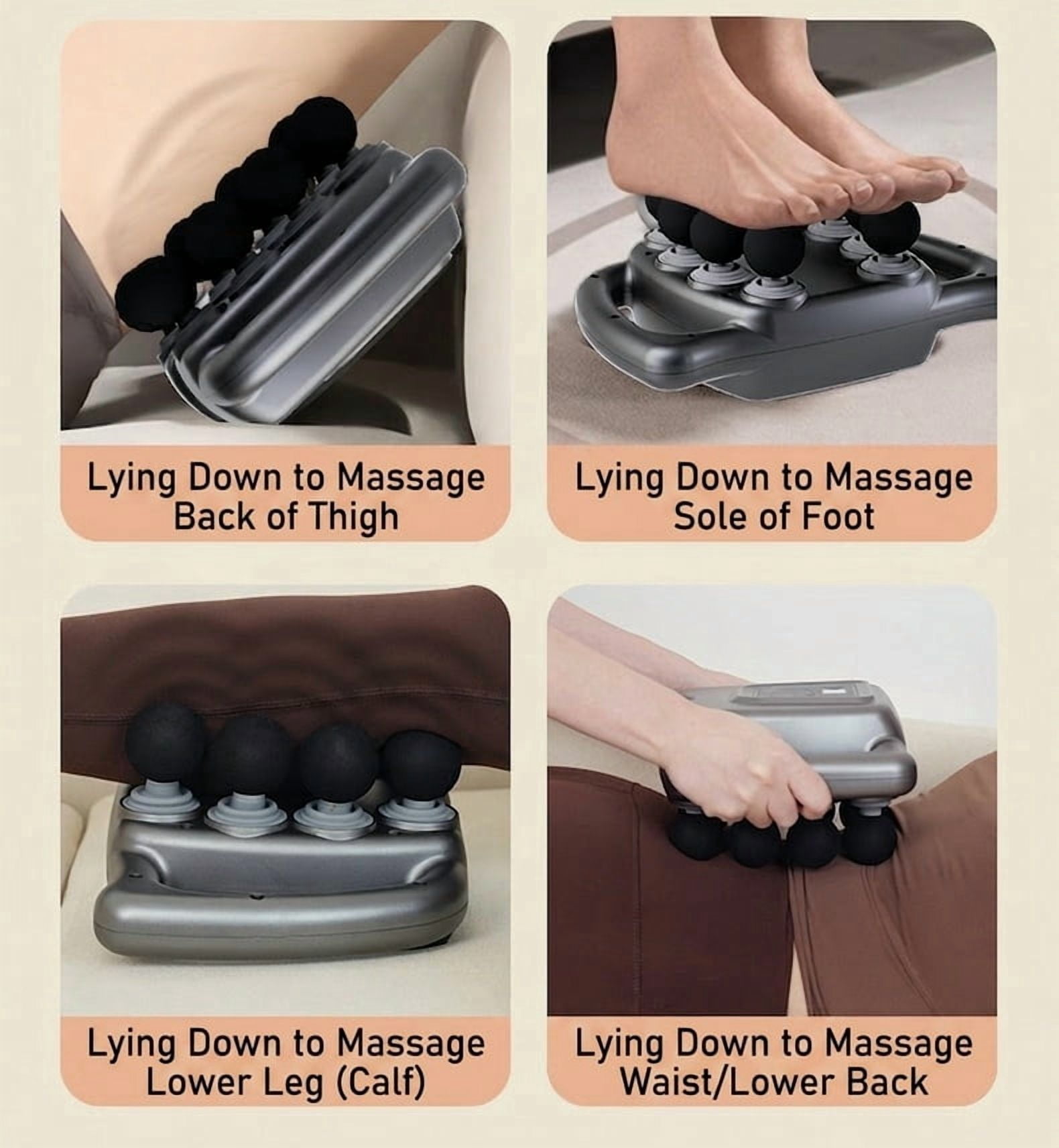 Ergonomic 16-Head Full Body Massager, 99-Speed Percussion Massage Gun, Portable Deep Tissue Massager for Back, Leg, Foot & Waist Relief