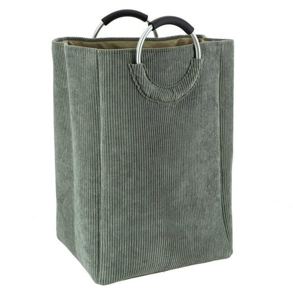 Corduroy Laundry Basket 55L Sage Green