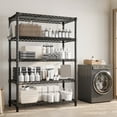 thumbnail image 2 of TrumanPick 5-Wire Shelving Metal Garage Storage Rack 36" L x 14" W x 72" H Adjustable Storage Shelves,Standing Wire Shelf Units for Laundry Bathroom Kitchen Pantry Closet, Black, 2 of 8