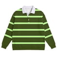 thumbnail image 5 of LMOIPLI Waffle Long Sleeve Shirts for Men Big and Tall Golf Shirt Casual Collared Lightweight T Shirt Textured Knit Tops Green XXXL, 5 of 5