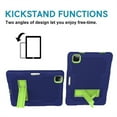 thumbnail image 3 of ELEHOLD Rugged Hybrid Case for iPad Pro 12.9 2022/2021/2020/2018 Three-Layer Full Protection Hidden Kickstand Pencil Holder Shockproof Durable Case for iPad Pro 12.9 inch,Navyblue+Green, 3 of 7