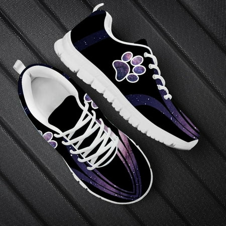 

Gradient Red Color Flats Women Shoes Paw Heart Print Ladies Running Jogging Shoes Spring/Autumn Female Sneakers Casual Shoes