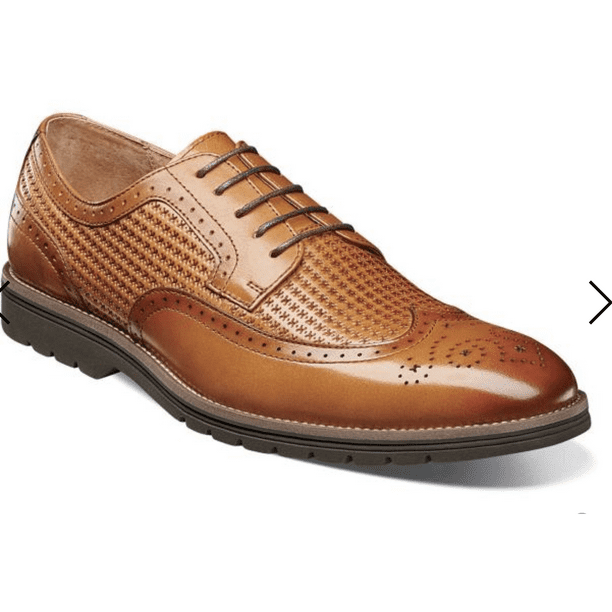 Stacy Adams - Stacy Adams Emile Wingtip Oxford Walking Shoes Tan 25236-240 - Walmart.com