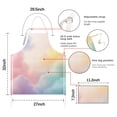thumbnail image 7 of Dreamy Pastel Sky Apron-Garden Aprons for Women with Pockets-Cotton Linen Waterproof Kitchen Cooking Gardening Aprons Adjustable for Kitchen,Cooking,BBQ and Salon 33x27 Inch, 7 of 7