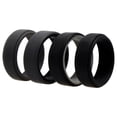 thumbnail image 1 of Juego de anillos de boda de silicona de 2 capas biselados de 8 mm Gris ROQ para hombres Anillo 4 x 10 mm, 1 of 1