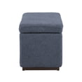thumbnail image 6 of Linon Elta Rectangle Storage Ottoman, Dark Gray Faux Leather, 6 of 11