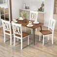 thumbnail image 4 of Gymax Dining Chairs Set of 4 Wood Farmhouse Dining Room Side Chairs for Home Kitchen, 4 of 9
