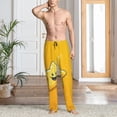 thumbnail image 2 of Sigee Happy Cartoon Star print Men's Pajama Pants Lounge Sleep Bottoms with Elastic Waistband and Pockets-X-Large, 2 of 6