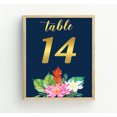 thumbnail image 4 of Darling Souvenir Lotus Floral Border Table Numbers DIY Wedding Reception Table Top Cards-4" x 6" (1 to 50), 4 of 4