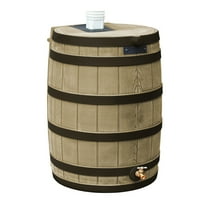 Good Ideas 50 Gallon Rain Wizard Darkened Rib Rain Barrel