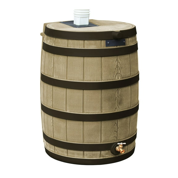Good Ideas 50 Gallon Rain Wizard Darkened Rib Rain Barrel