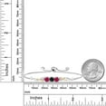 thumbnail image 3 of 925 Sterling Silver and 10K Yellow Gold Black Sapphire Red Ruby and White Lab Grown Diamond Tennis Bracelet for Women (1.81 Cttw, Gemstone September Birthstone, Fully Adjustable up to 9 inch), 3 of 4